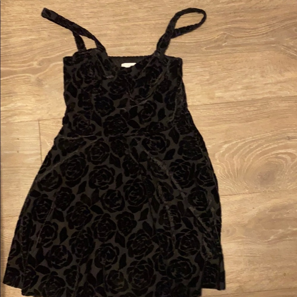 Abercrombie and Fitch velvet rose dress.